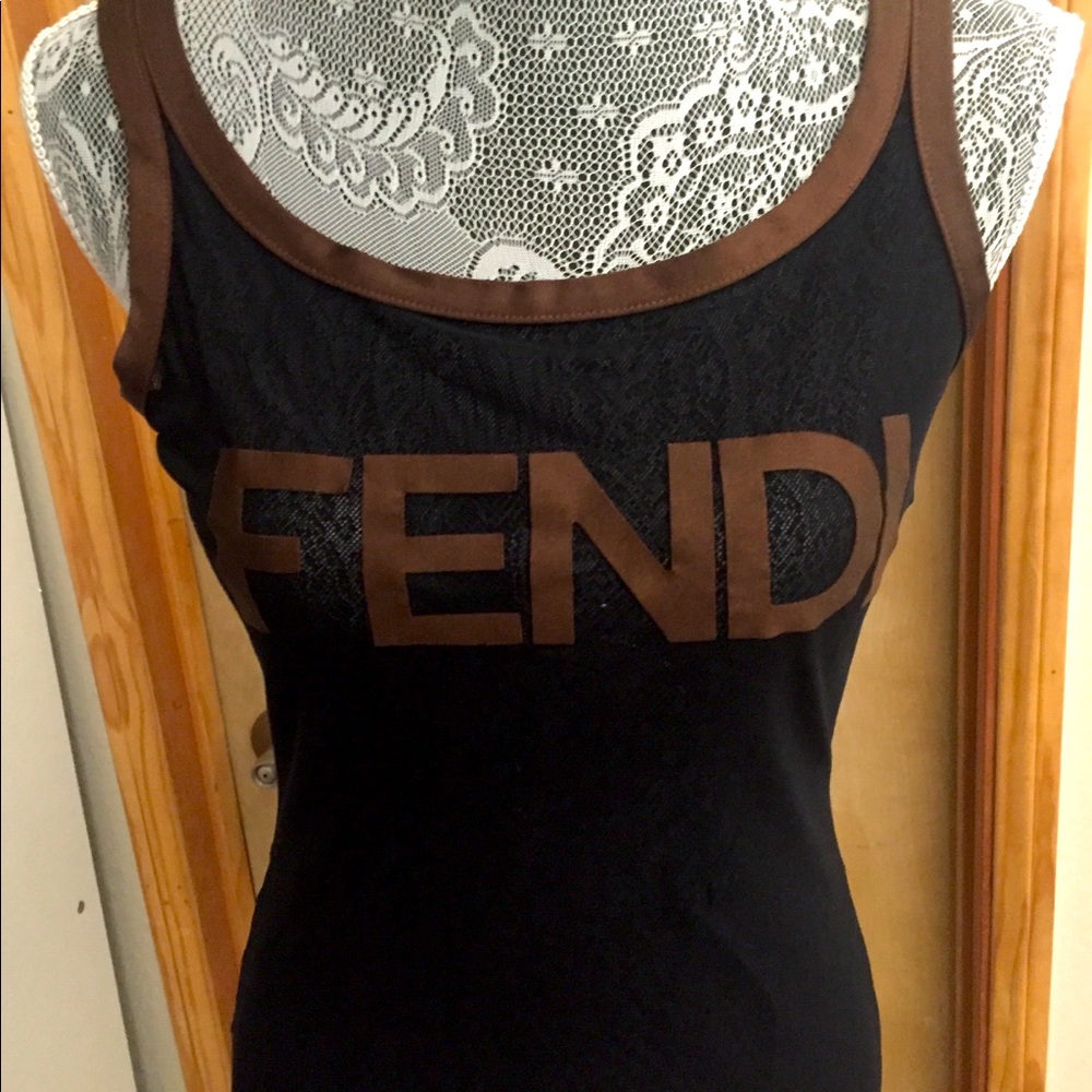 Sexy see-through 100% authentic FENDI top